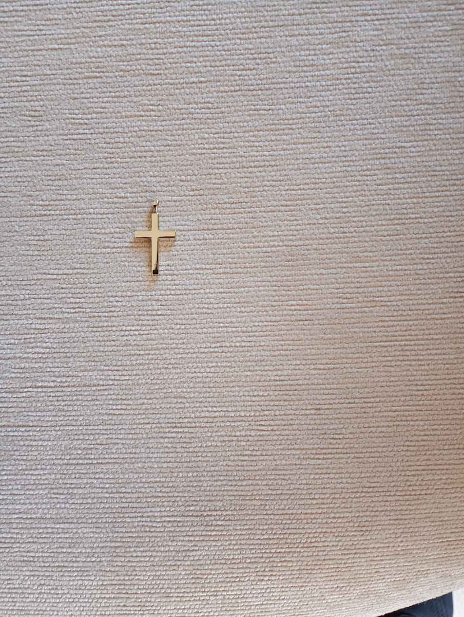 Ανδρικός Χρυσός Σταυρός 9Κ με Αλυσίδα