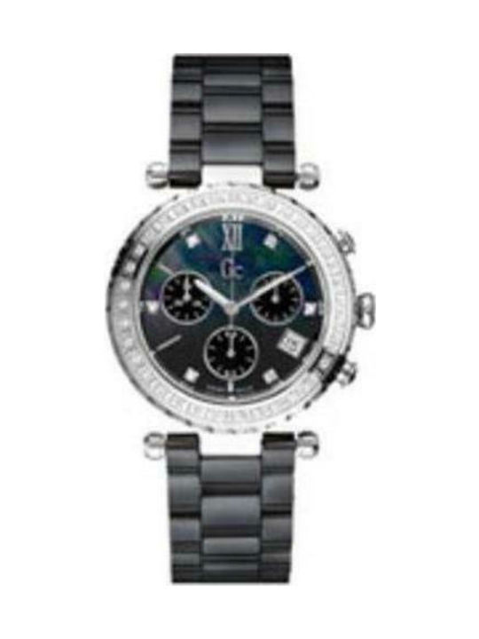 GC Watches Collection Black Stainless Steel Diamond Ladies