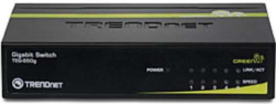 Trendnet TEG-S50G Unmanaged L2 Switch με 5 Θύρες Gigabit (1Gbps) Ethernet