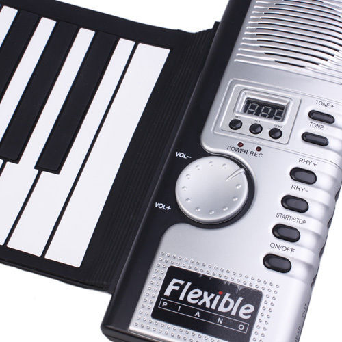 Flexible Piano Ключова дума с 61 Клавиши с Калъф Бял