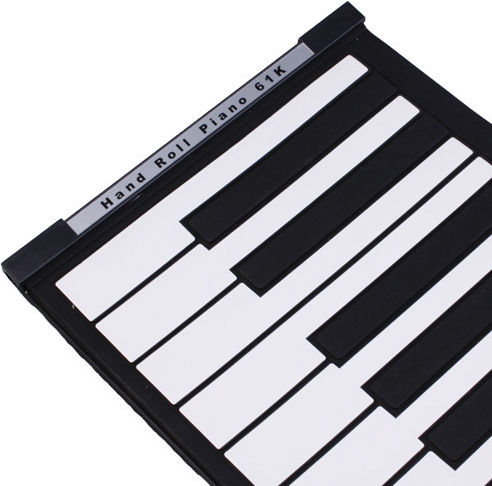 Flexible Piano Ключова дума с 61 Клавиши с Калъф Бял