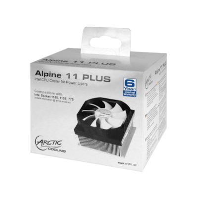 Arctic Alpine 11 PLUS Охладител за ЦПУ Нисък профил за Socket 775 / 115x
