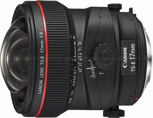Canon Full Frame Φωτογραφικός Φακός TS-E 17mm f/4L Wide Angle / Tilt-Shift για Canon EF Mount Μαύρος