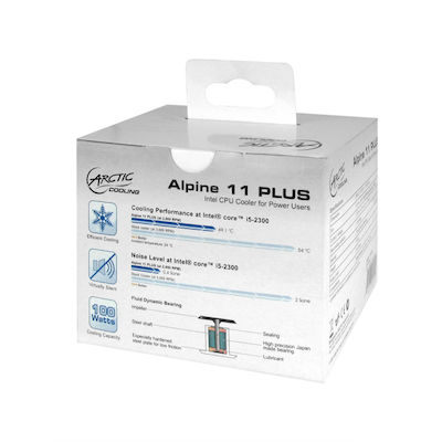 Arctic Alpine 11 PLUS Охладител за ЦПУ Нисък профил за Socket 775 / 115x