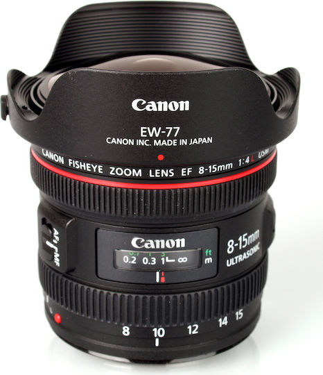 Canon Full Frame Φωτογραφικός Φακός EF 8-15mm f/4L USM Fisheye για Canon EF Mount Μαύρος