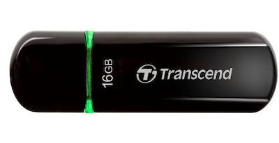 Transcend JetFlash 600 16GB USB 2.0 Stick Schwarz