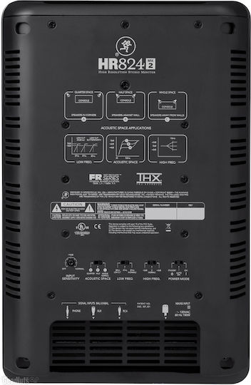 Mackie HR824 MK2 Ηχείo Studio Monitor 8.75" 250W (Τεμάχιο) Μαύρο