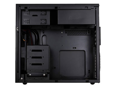 Silverstone TJ08B-E Mini Tower Κουτί Υπολογιστή Μαύρο