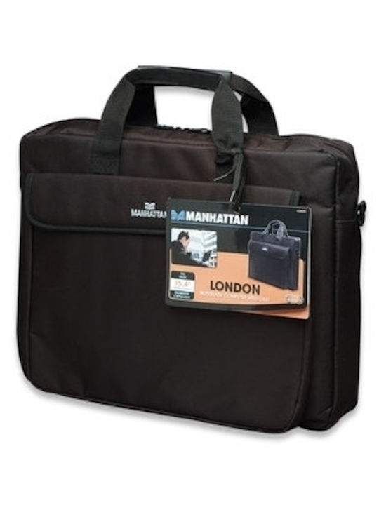 Manhattan London Τσάντα Ώμου / Χειρός για Laptop 15.6" σε Μαύρο χρώμα
