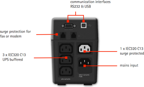 AEG Protect A. 500 UPS Line-Interactive 500VA 300W