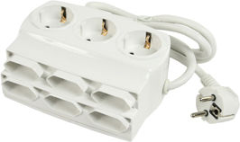 HQ Power Strip with Surge Protection 9 Positions with Switch and Cable 1.5m