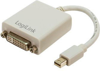LogiLink CV0037 Μετατροπέας mini DisplayPort male σε DVI-I female Λευκό 1τμχ