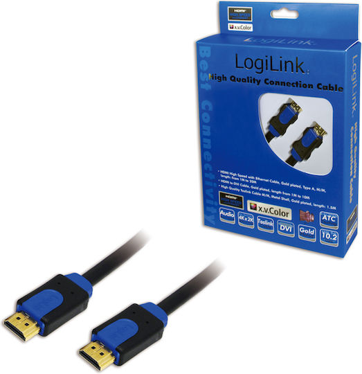 LogiLink HDMI 1.4 High Speed 1080p 120Hz Cable HDMI male - HDMI male 20m Μπλε