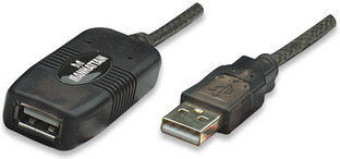 Manhattan 10m USB 2.0 Cable A-Male to A-Female (150248)
