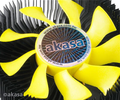 Akasa K25 Ψύκτρα Επεξεργαστή Low Profile για Socket 775/115x Κίτρινη