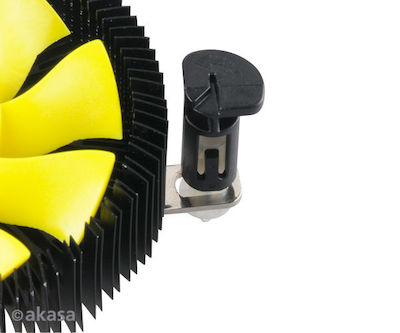 Akasa K25 Ψύκτρα Επεξεργαστή Low Profile για Socket 775/115x Κίτρινη