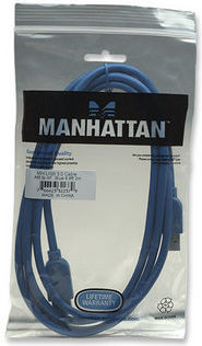 Manhattan USB 2.0 Cable USB-A male - USB-A female Μπλε 2m 322379
