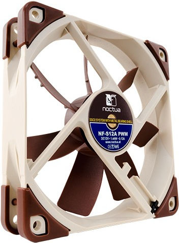 Noctua NF-S12A Case Fan 120mm (1200rpm / 63.27cfm) Χωρίς Led Φωτισμό και Σύνδεση 4-Pin PWM Καφέ