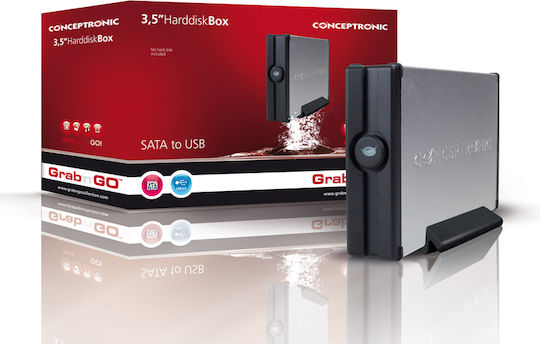 Conceptronic CHD3SU Case for Hard Drive 3.5" SATA III with Connection USB 2.0 Silver