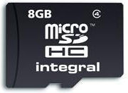 Integral microSDHC 8GB Class 4 with Adapter