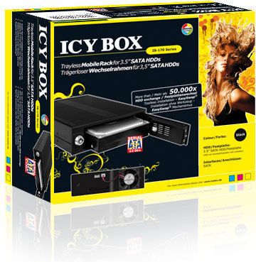 Icy Box IcyBox 3,5" SATA hard drive rack in 1x5,25" Black (IB-170SK-B)
