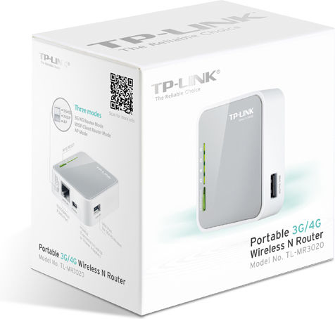 TP-LINK TL-MR3020 v1 Wireless 4G Router Wi‑Fi 4