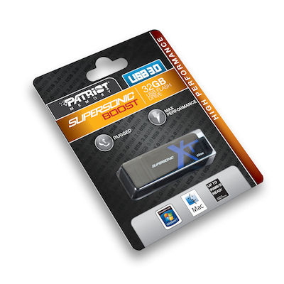 Patriot Supersonic Boost XT 32GB USB 3.0 Стик Черен