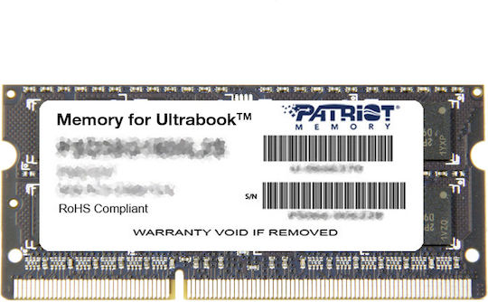 Patriot DDR3L με Module 1x8GB και Ταχύτητα 1600 για Laptop
