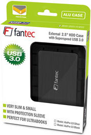 Fantec AluPro U3 Case for Hard Drive 2.5" SATA III with Connection USB 3.0