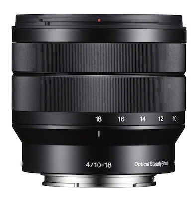 Sony Crop Φωτογραφικός Φακός 10-18mm f/4 Wide Angle Zoom για Sony E Mount Black