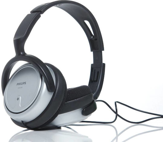 Philips SHP2500 Ενσύρματα Over Ear Ακουστικά Μαύρα / Ασημί