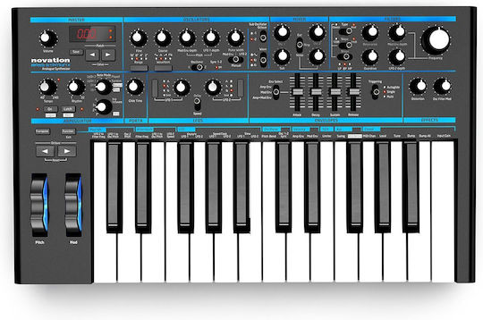 Novation Synthesizer Bass Station II with 25 Dynamic Keys Black
