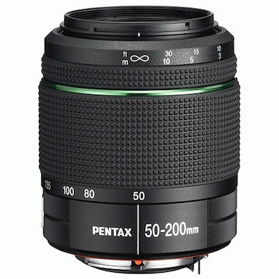 Pentax Crop Camera Lens SMC DA 50-200mm F/4.0-5.6 ED WR Standard Zoom for Pentax K Mount Black