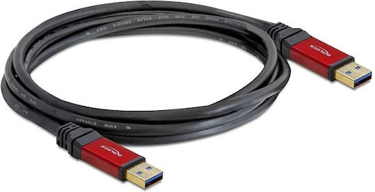 DeLock USB 3.0 Cablu USB-A - USB-A Negru 2m 82745