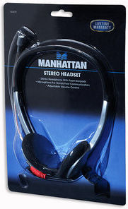Manhattan 164429 On Ear Multimedia Ακουστικά με μικρόφωνο και σύνδεση 3.5mm Jack