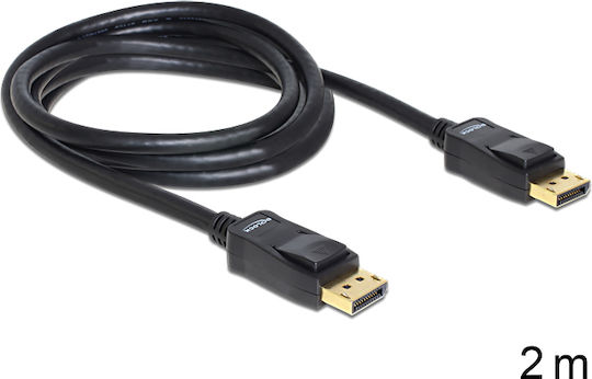 DeLock Cable DisplayPort male - DisplayPort male 2m Black (82585)