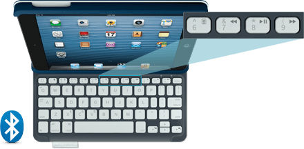 Logitech Keyboard Folio Flip Cover Μπλε