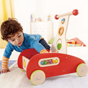 Hape Baby Push Walker with Activities Red