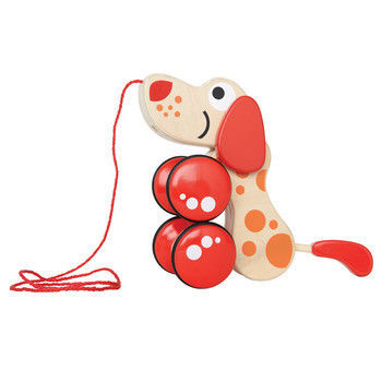 Hape Slide Toy Walk-A-Long Puppy made of Wood for 12++ Months