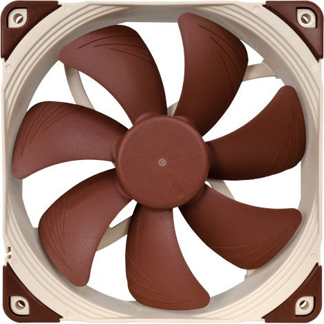 Noctua NF-A14 ULN Gehäuselüfter 140mm (800rpm / 46,96cfm) Ohne LEDs Verbindung 3-polig / 4-Pin Molex Braune