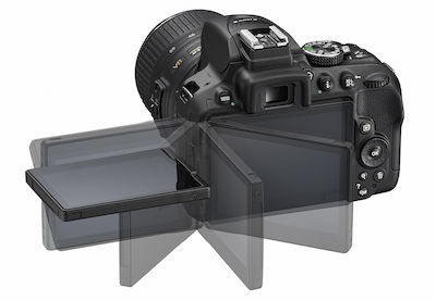 Nikon DSLR Φωτογραφική Μηχανή D5300 Crop Frame Black