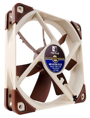 Noctua NF-S12A FLX Case Fan 120mm με Σύνδεση 4-Pin Molex / 3-Pin Καφέ