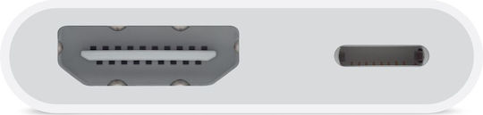 Apple MD826 Μετατροπέας Lightning male σε HDMI / Lightning female Λευκό 1τμχ