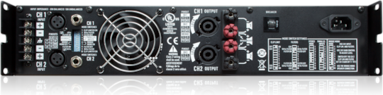 QSC RMX 850a PA Power Amplifier 2 Channels 282W/4Ω 185W/8Ω with Cooling System Black