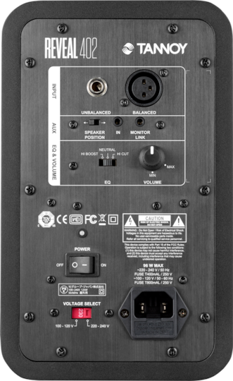Tannoy Reveal 402 Ηχεία Studio Monitor 4" 50W Bucată Negru