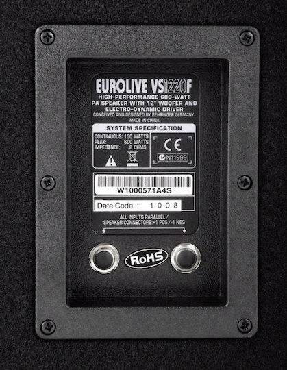 Behringer VS1220F VS1220F Παθητικό Stage Monitor 150W με Woofer 12" 43x57.5x44εκ.