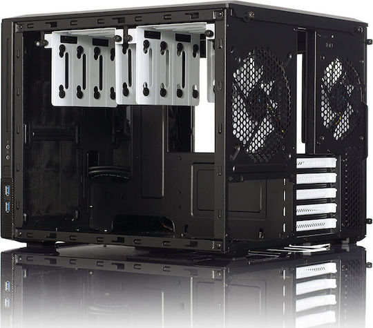 Fractal Design Node 804 Cube Κουτί Υπολογιστή με Πλαϊνό Παράθυρο Μαύρο
