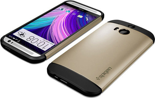 Spigen Umschlag Rückseite Metallisch Gelb (Ein M8)