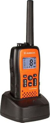 Albrecht Tectalk Float Walkie Talkie mit Monochromdisplay Set mit 2Stück In Orange Farbe