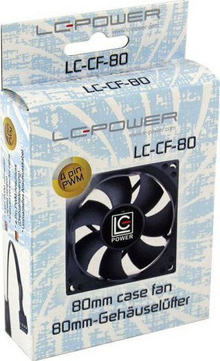 LC-Power LC-CF-80 Case Fan (2200rpm / 34.25cfm) Without LED Lighting and 4-Pin PWM Connection